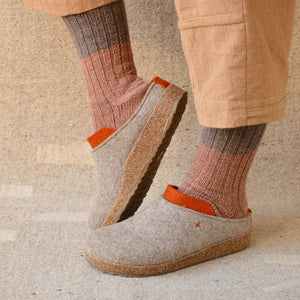 Wool Felt Clogs - Speedy - Taupe (Adults 36-46)