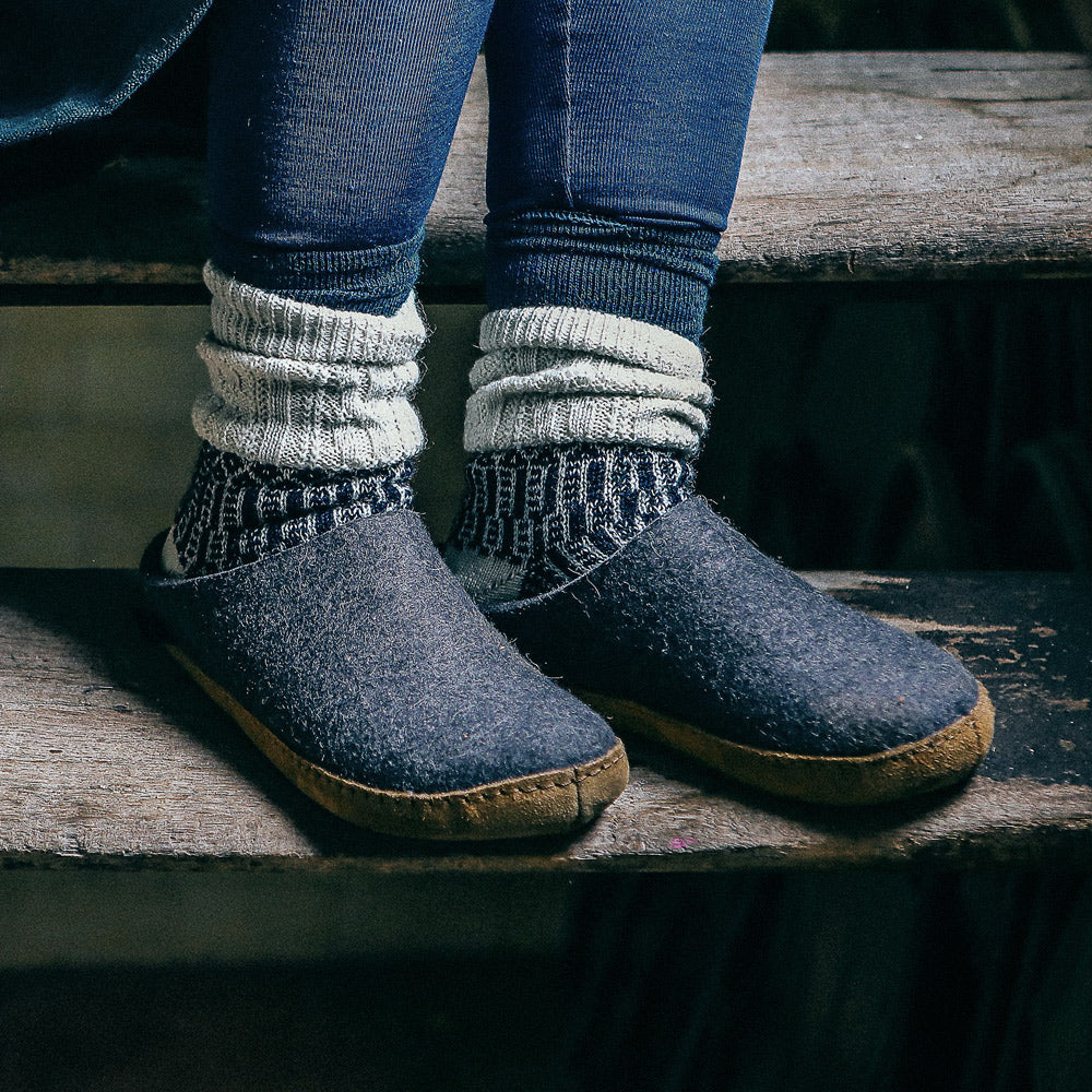 PRE-ORDER Wool Felt Slippers - Toffel - Anthracite (Adults 36-46)