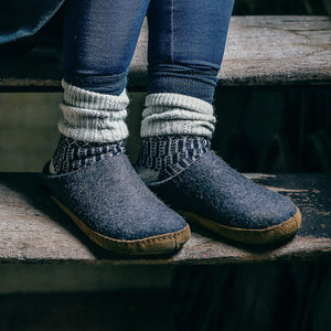 Wool Felt Slippers - Toffel - Anthracite (Adults 36-46)