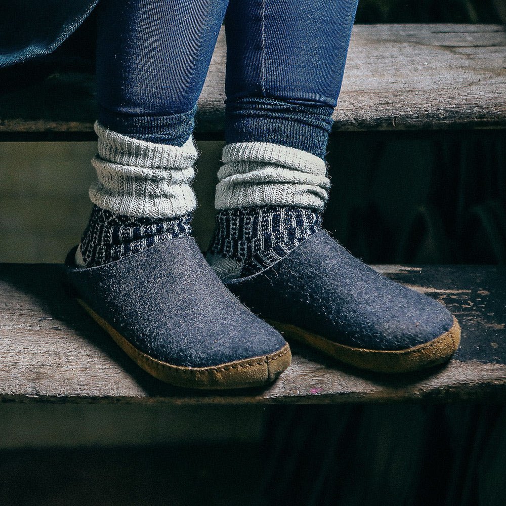Wool Felt Slippers - Toffel - Rubin (Adults 36-42)
