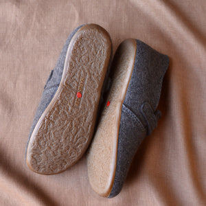 Wool Felt House Shoes - Everest Focus - Anthracite (Adults 36-42)