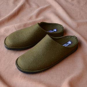 Wool Felt Slippers - Flair Soft - Olive AW24 (Adults 36-41)