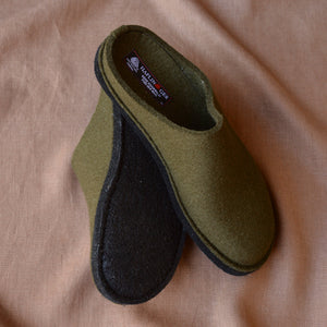 Wool Felt Slippers - Flair Soft - Olive AW24 (Adults 36-41)