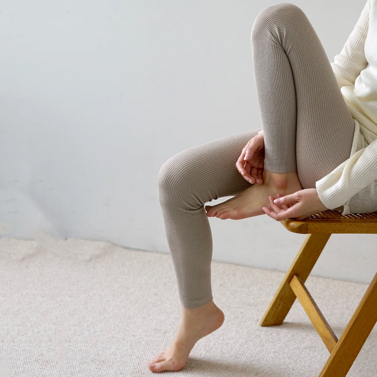 Hakne Ribbed Leggings - Silk/Cotton (Women's 10-12)