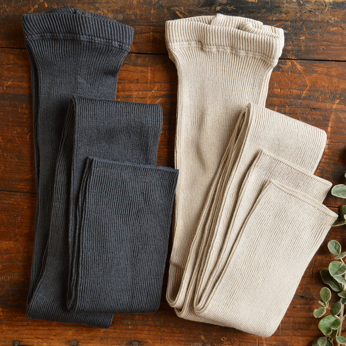 Hakne Ribbed Leggings - Silk/Cotton (Women's 10-12)