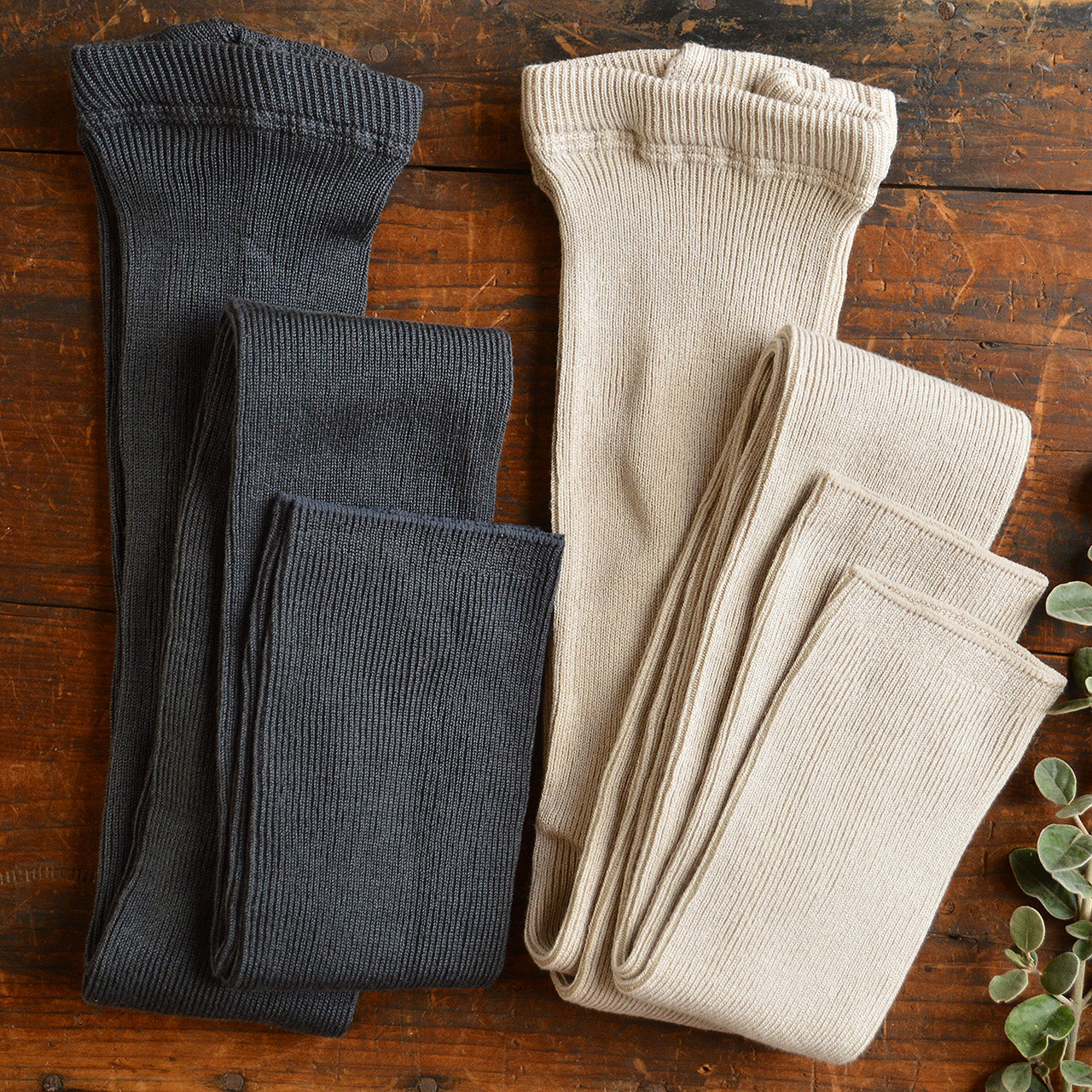 Hakne Ribbed Leggings - Silk/Cotton (Women's 10-12)