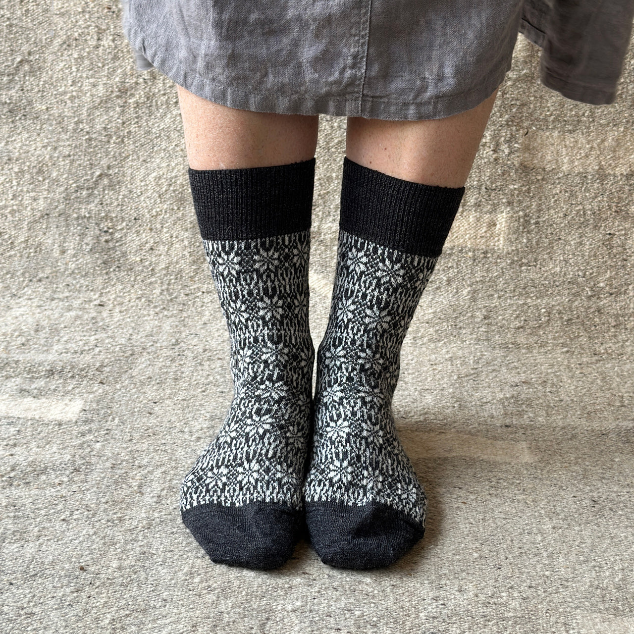 Fine Snowflake Wool Socks - Organic Merino (Adults 36-43) *Returning 2026