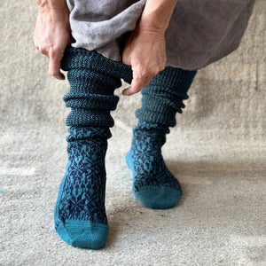 Kneehigh Hygge Fairisle Organic Wool Socks (Adults 36-41)