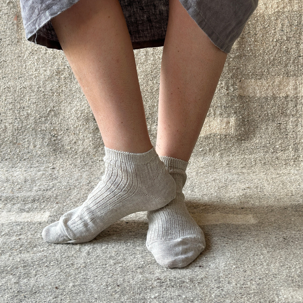 Ankle Sports Socks - Organic Merino/Linen (Adults 36-41)