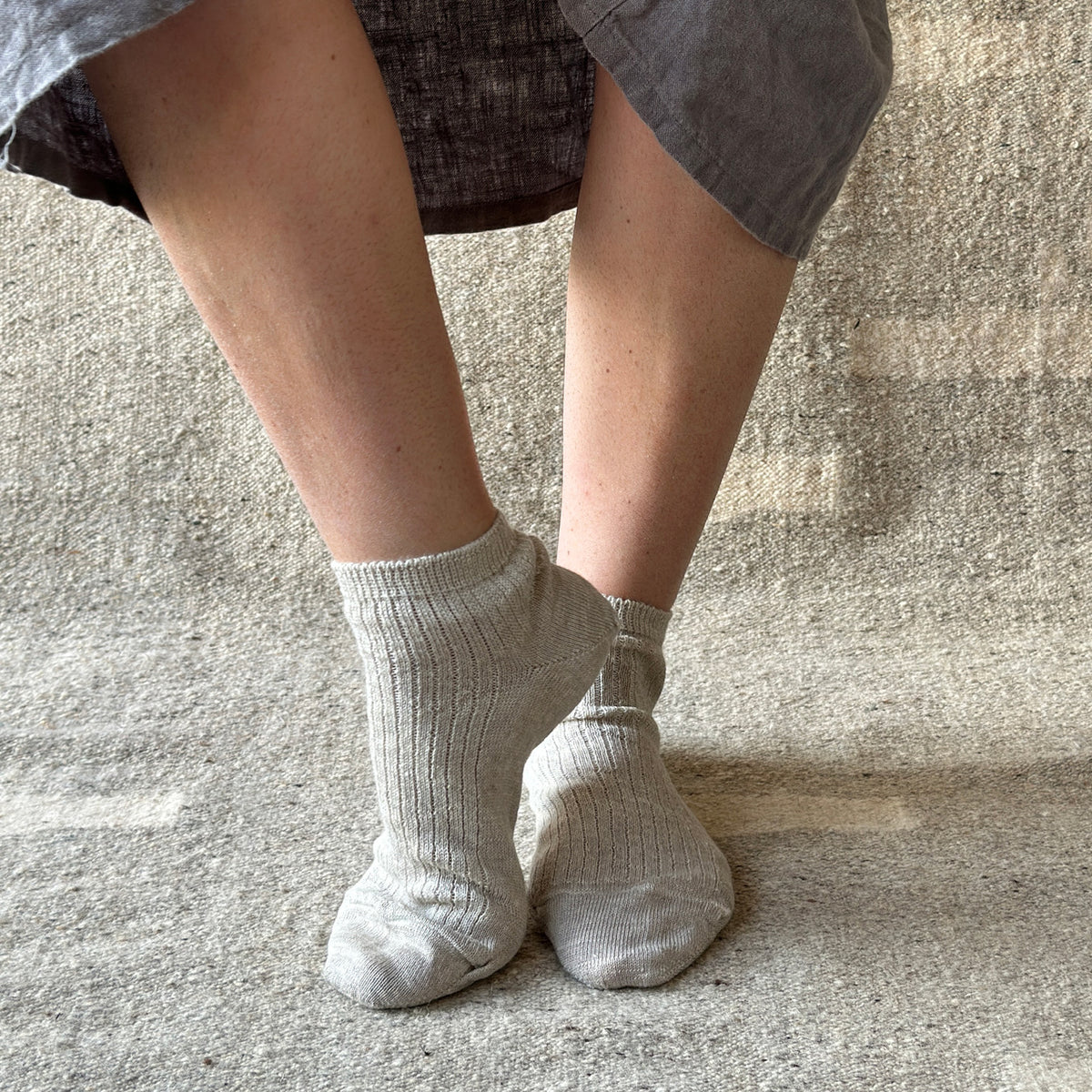 Ankle Socks - Organic Merino/Linen (Adults 36-43) *Returning Soon