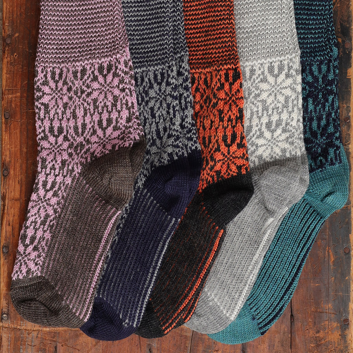 Kneehigh Hygge Fairisle Organic Wool Socks (Adults 36-41)