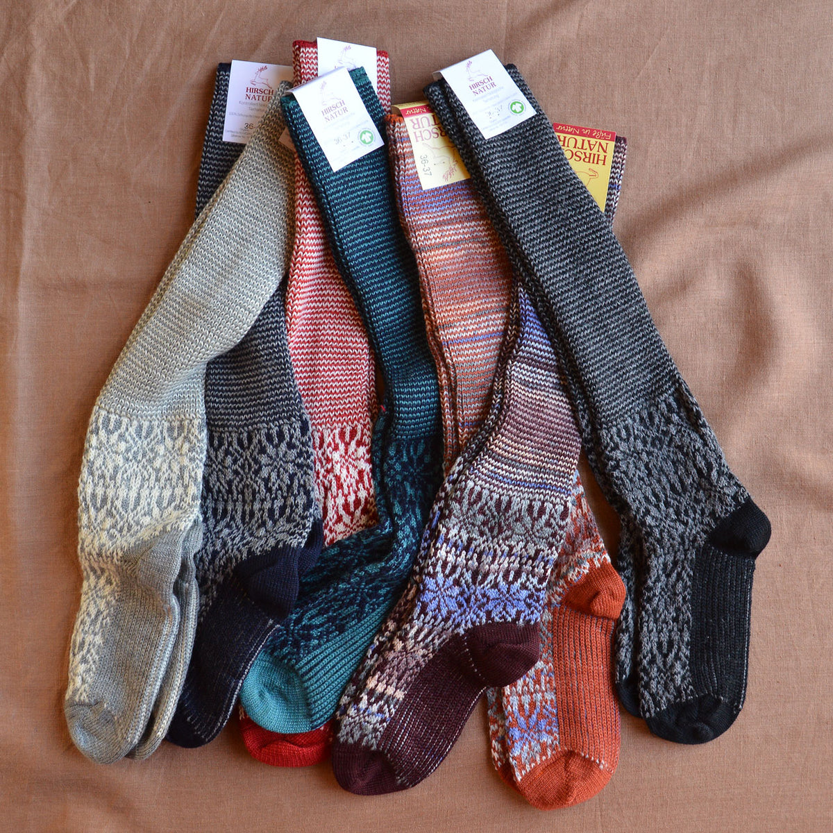 Kneehigh Hygge Fairisle Organic Wool Socks (Adults 36-41)