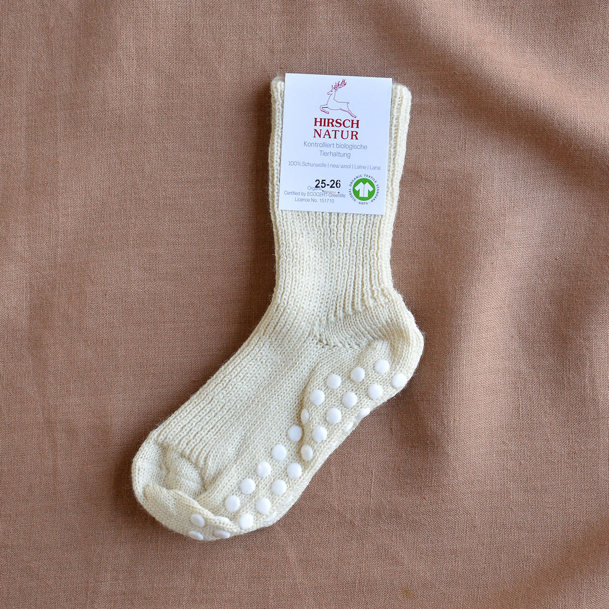 Child's Grippy Organic Wool Socks