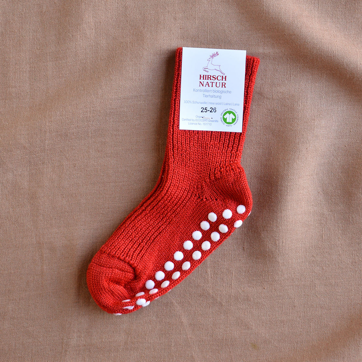 Child's Grippy Organic Wool Socks