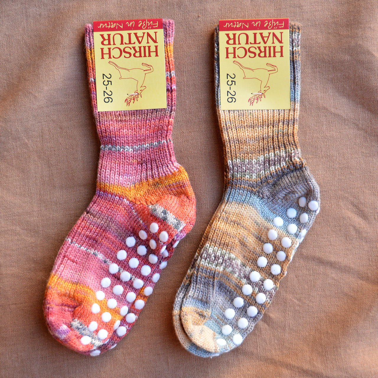 Child's Grippy Organic Wool Socks - Multi