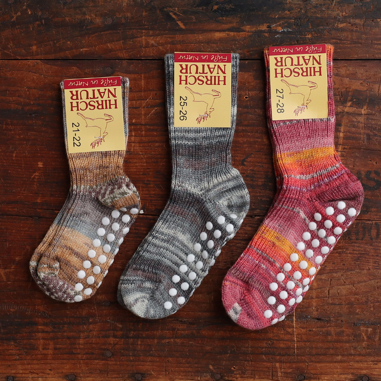 Child's Grippy Organic Wool Socks - Multi