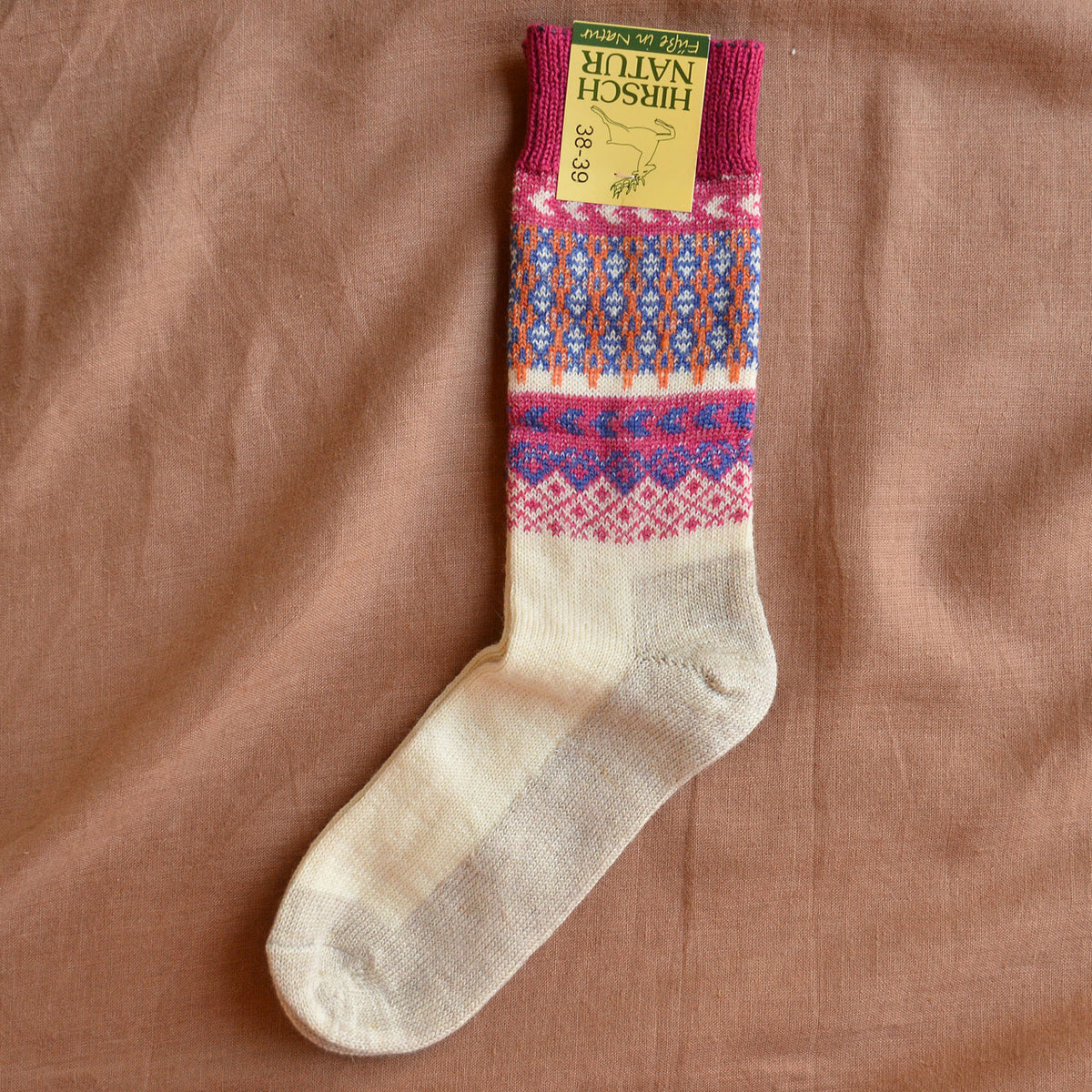 Pattern Socks - Organic Merino with Linen Sole (Adults 36-41) *Returning 2026