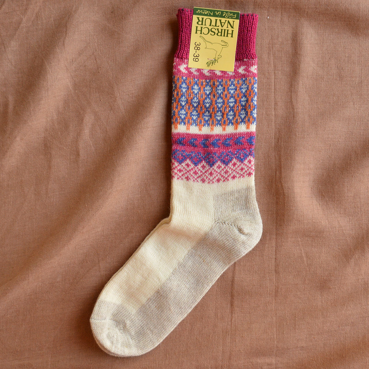 Pattern Socks - Organic Merino with Linen Sole (Adults 36-41) *Returning 2026