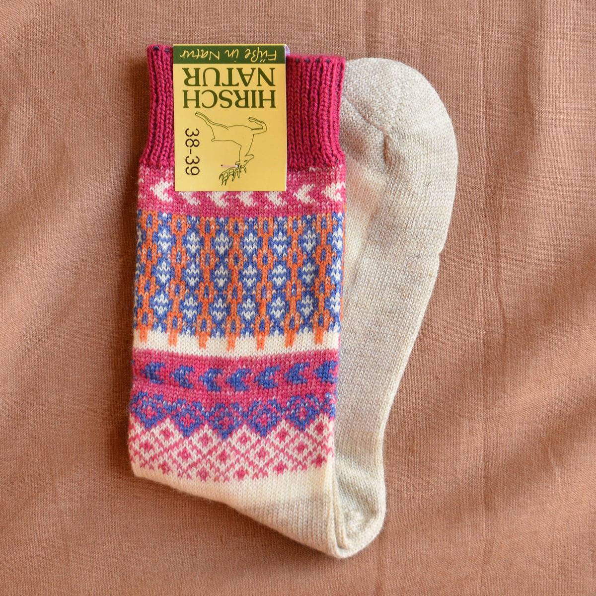 Pattern Socks - Organic Merino with Linen Sole (Adults 36-41) *Returning 2026