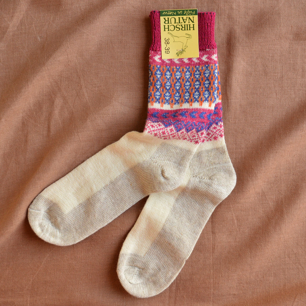 Pattern Socks - Organic Merino with Linen Sole (Adults 36-41)