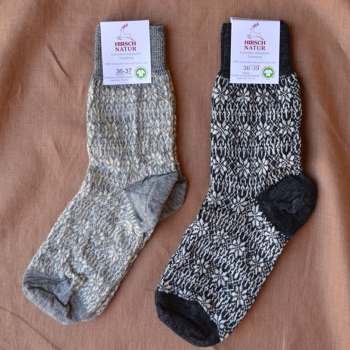 Fine Snowflake Wool Socks - Organic Merino (Adults 36-43) *Returning 2026