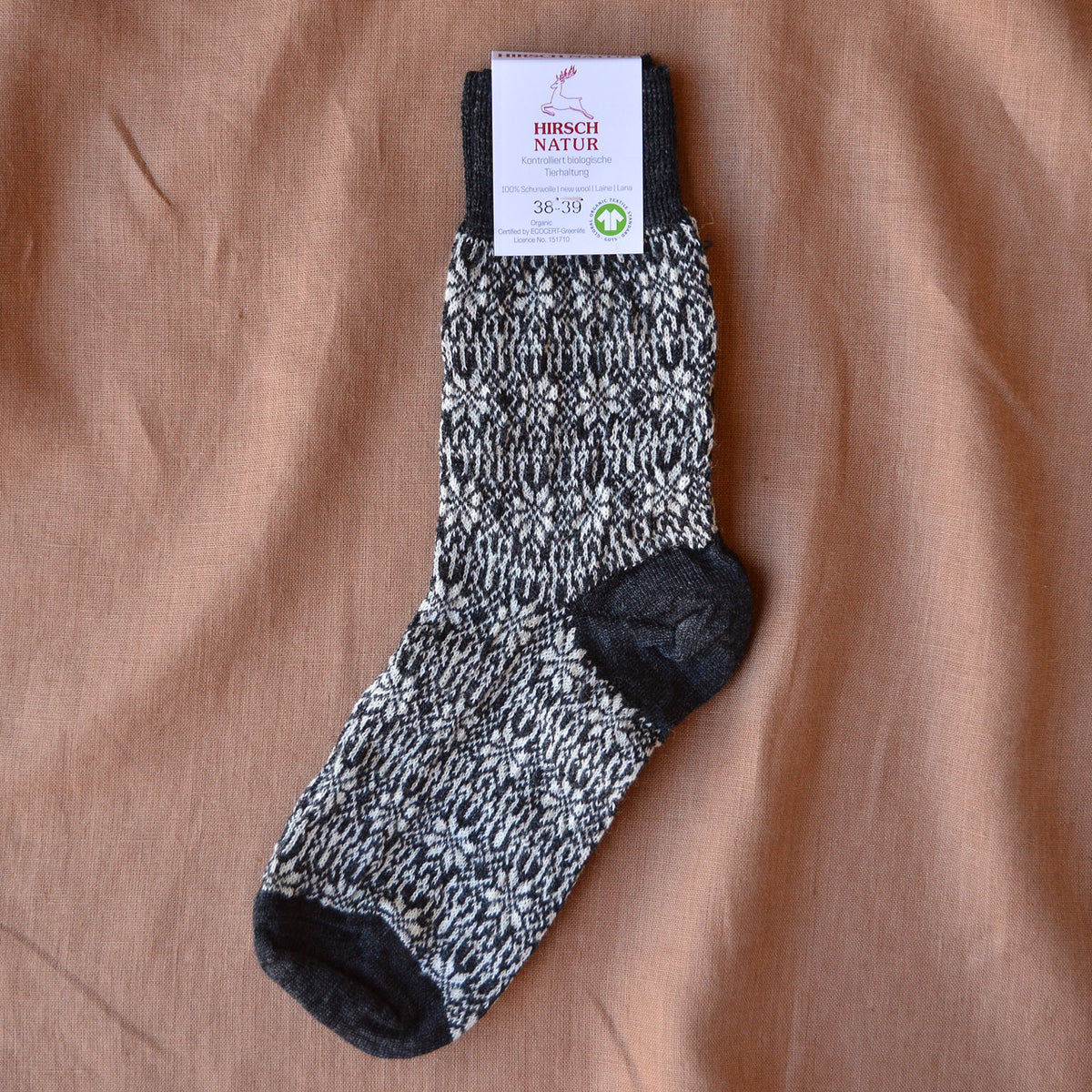 Fine Snowflake Wool Socks - Organic Merino (Adults 36-43) *Returning 2026
