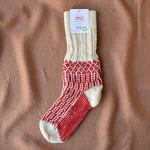 Hygge Fairisle Organic Wool Socks (Adults 36-43)