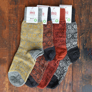 Fine Snowflake Wool Socks - Organic Merino (Adults 36-43)