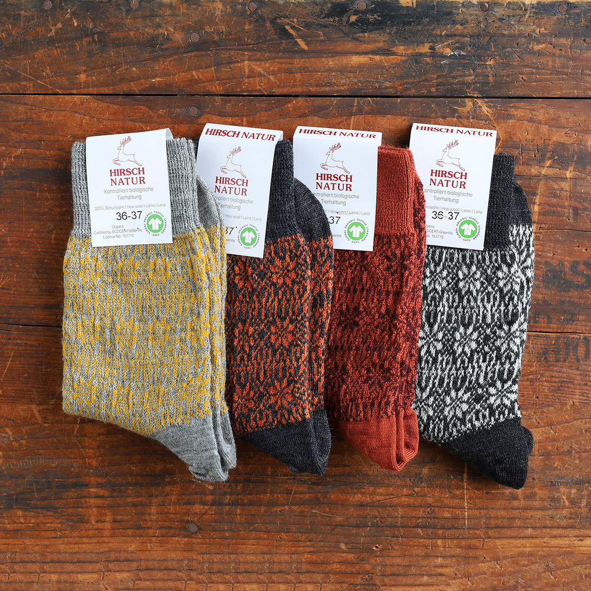 Fine Snowflake Wool Socks - Organic Merino (Adults 36-43)