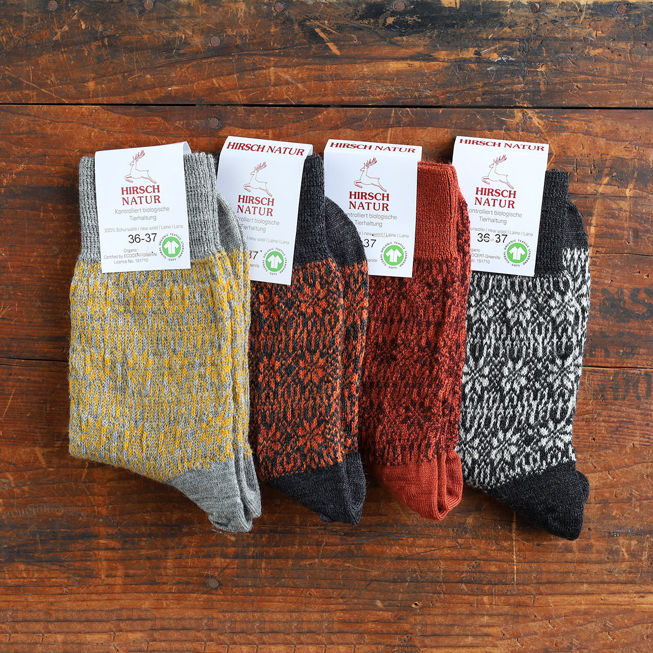 Fine Snowflake Wool Socks - Organic Merino (Adults 36-43)
