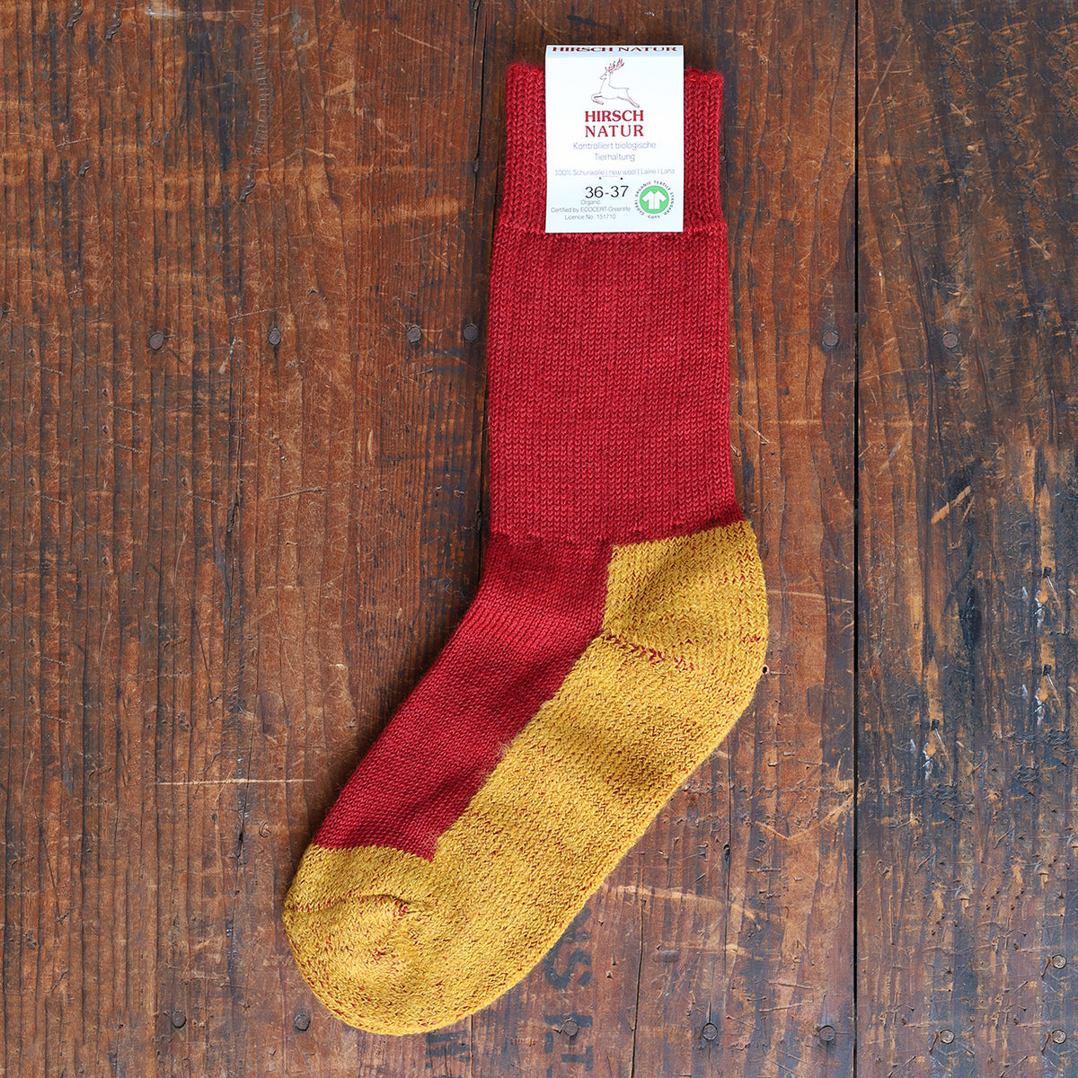 Trekking Socks - 100% Organic Wool (Adults 36-46)