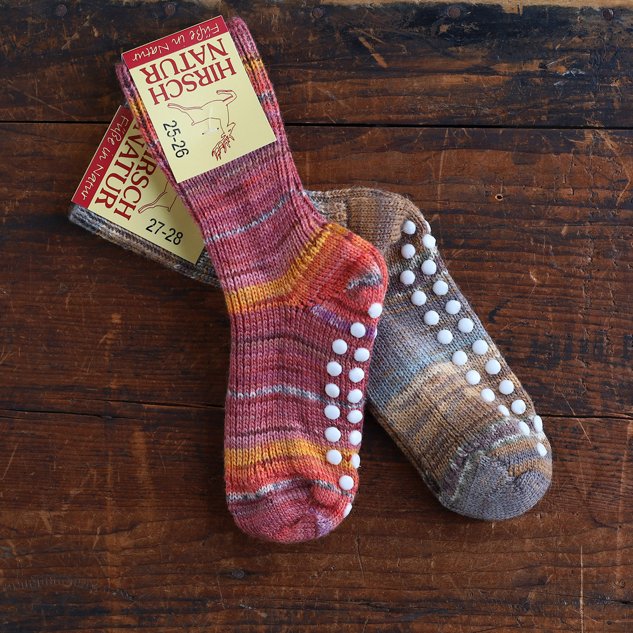 Child's Grippy Organic Wool Socks - Multi