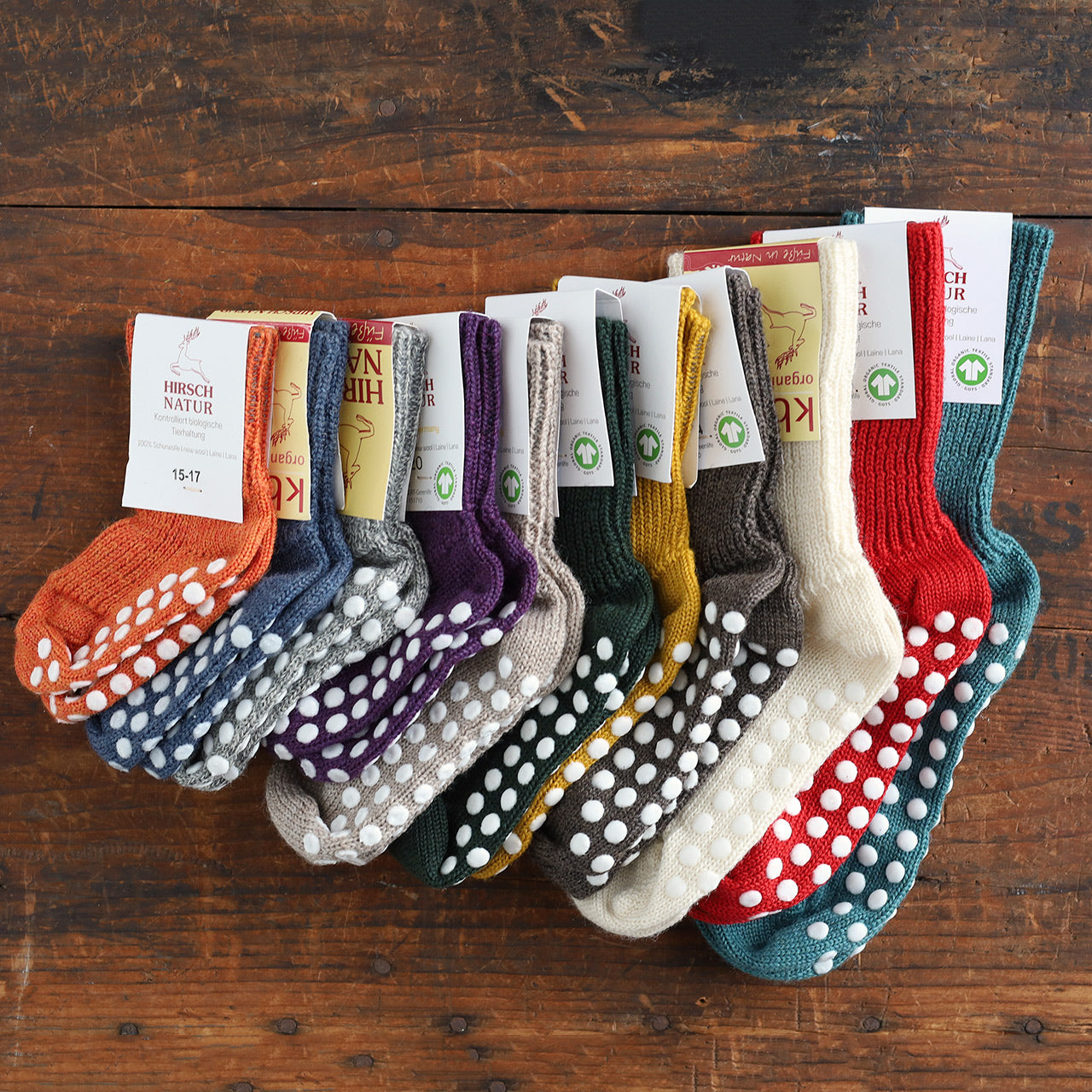 Child's Grippy Organic Wool Socks