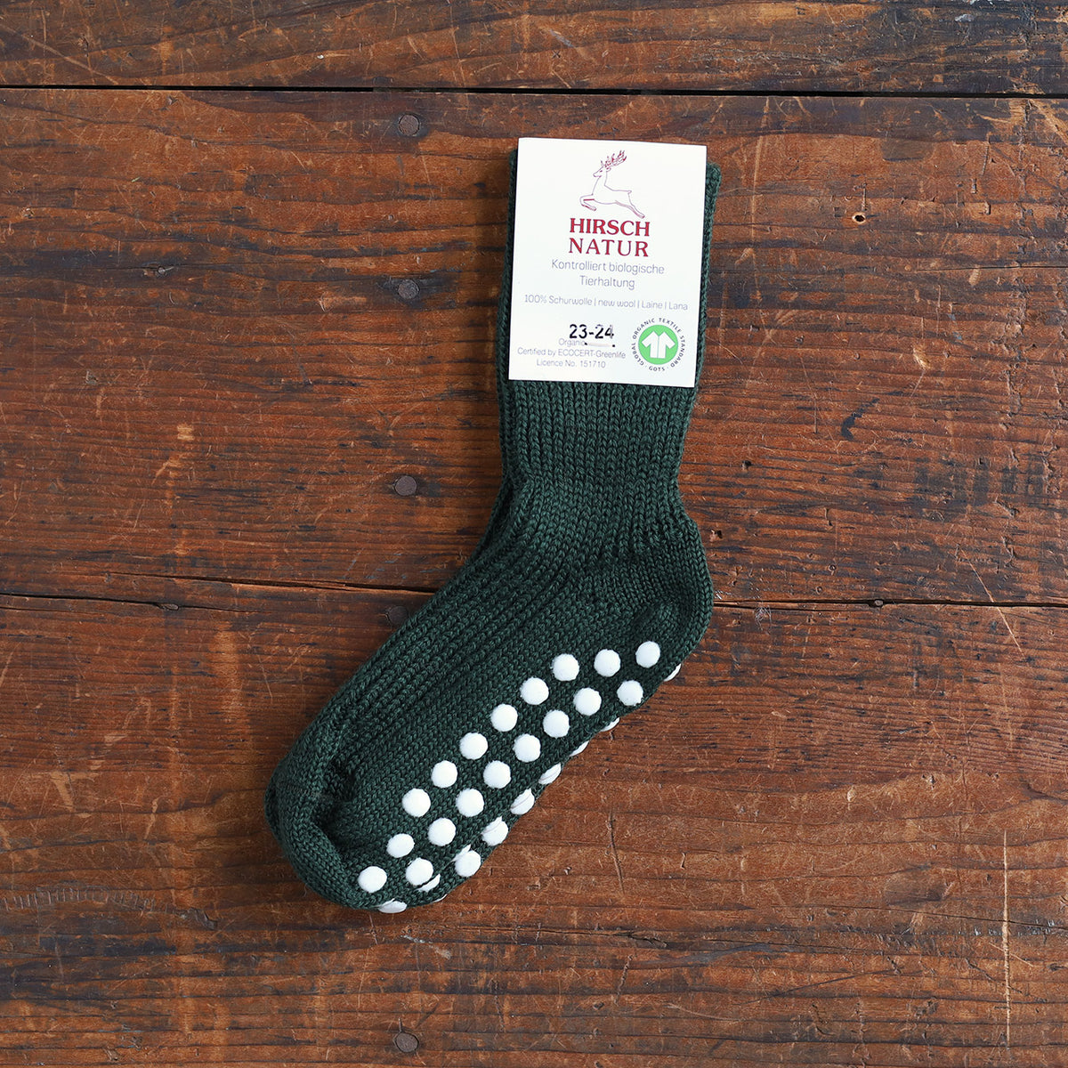 Child's Grippy Organic Wool Socks