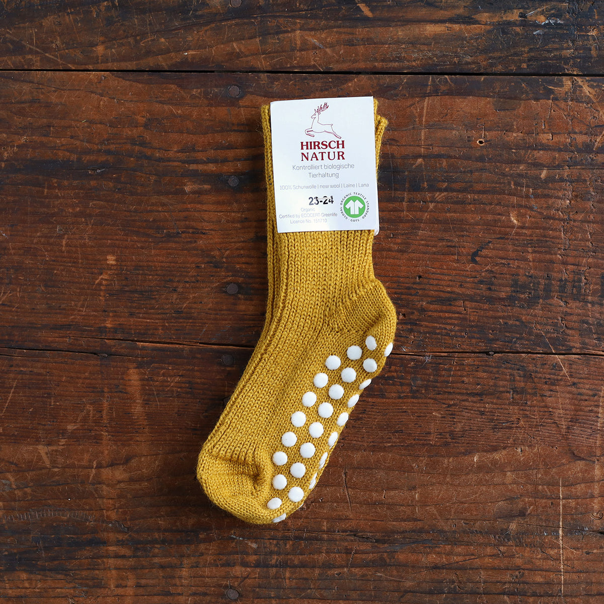 Child's Grippy Organic Wool Socks