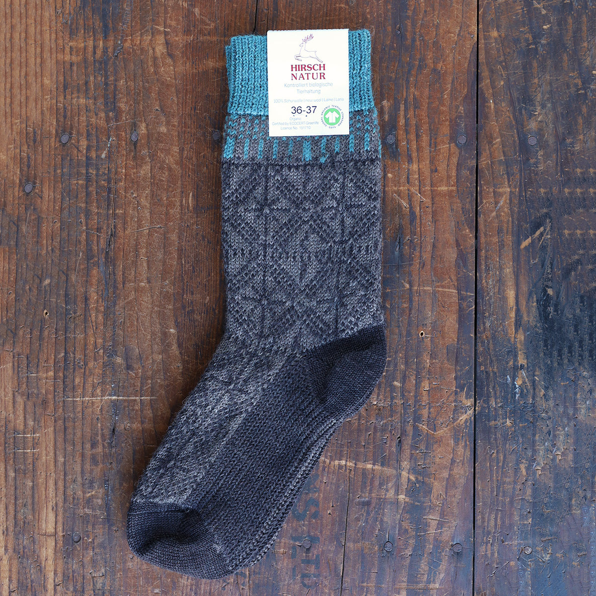 Norse Jacquard Organic Wool Socks (Adults 36-43)