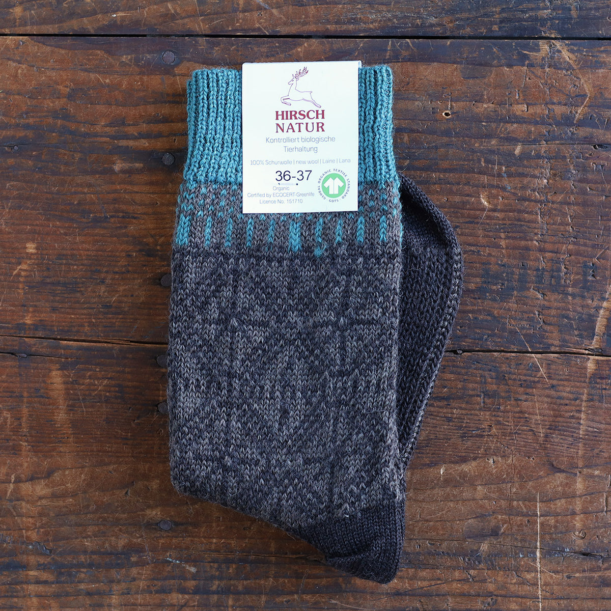 Norse Jacquard Organic Wool Socks (Adults 36-43)