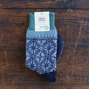 Norse Jacquard Organic Wool Socks (Adults 36-43)