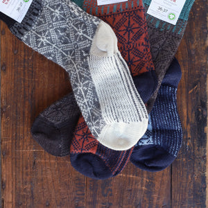 Norse Jacquard Organic Wool Socks (Adults 36-43)