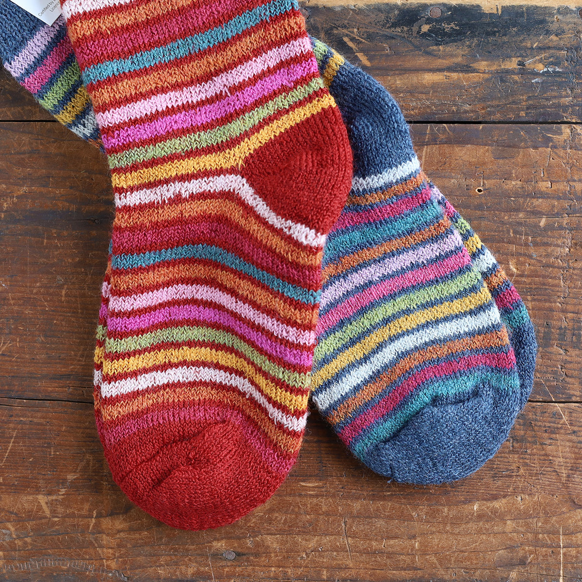 Plush Rainbow Organic Wool Socks (Adults 36-41)