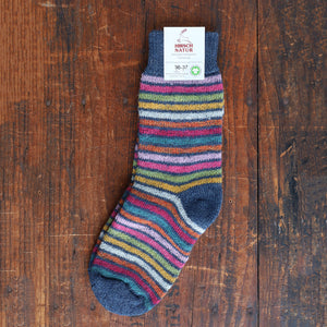 Plush Rainbow Organic Wool Socks (Adults 36-41)