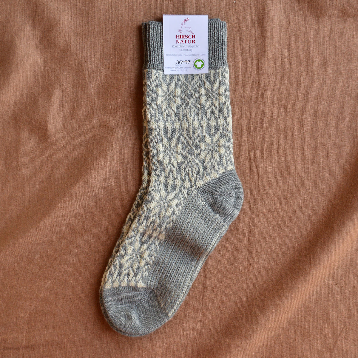 Scandi Fairisle Organic Wool Socks (Adults 36-46)