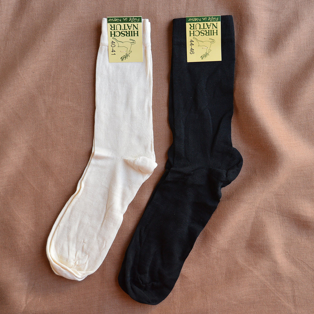 Extra Fine Silk Socks for Men and Women by Hirsch from Woollykins