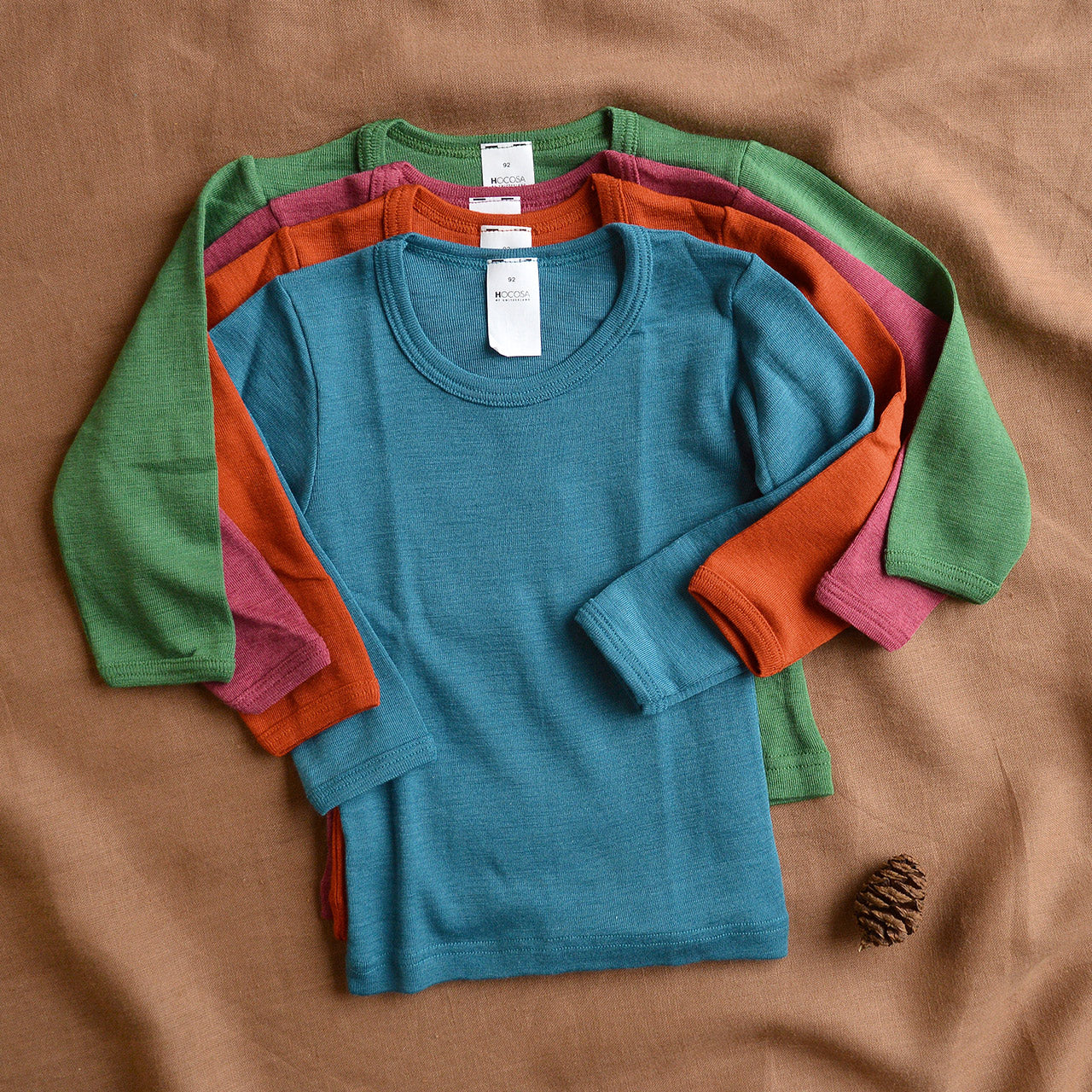 Child's Long Sleeve Thermal Top by Hocosa - Organic Merino/Silk (1-14y)
