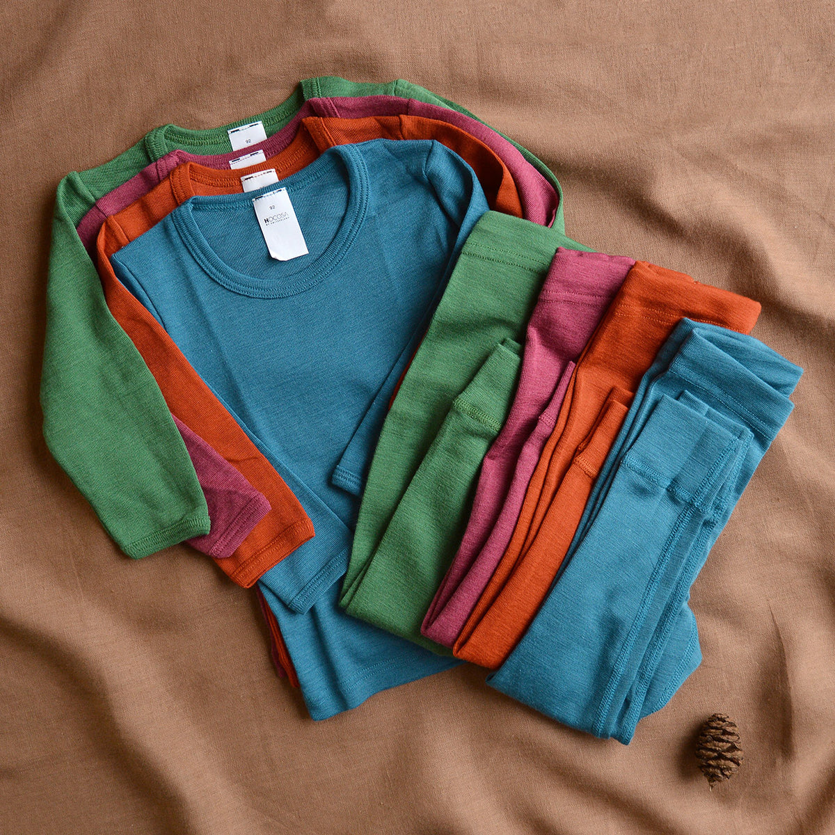 Child's Long Sleeve Thermal Top by Hocosa - Organic Merino/Silk (1-14y)