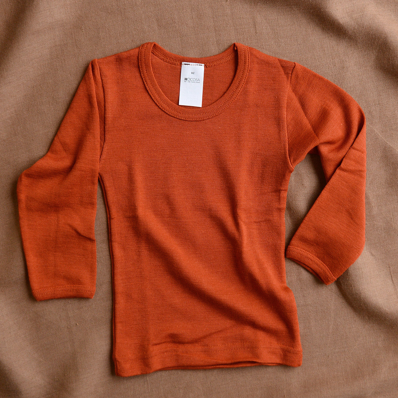 Child's Long Sleeve Thermal Top by Hocosa - Organic Merino/Silk (11-12y) *Last one!