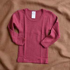 Child's Long Sleeve Thermal Top by Hocosa - Organic Merino/Silk (1-14y)