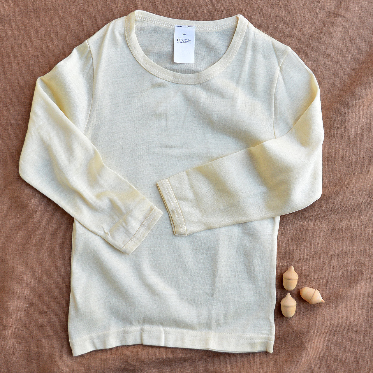 Child's Long Sleeve Top - 100% Tussah Silk (1-14y)