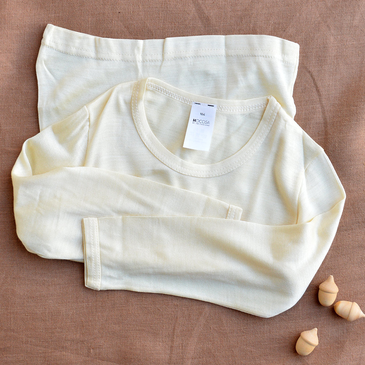 Child's Long Sleeve Top - 100% Tussah Silk (1-14y)