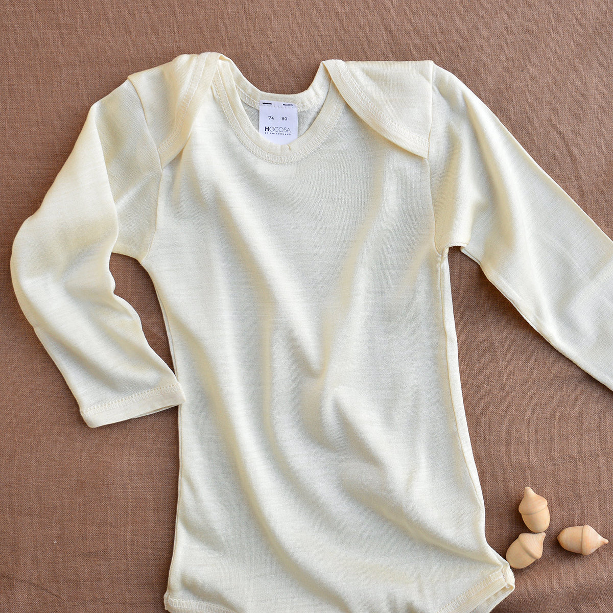 Baby Body Long Sleeve - 100% Tussah Silk (0-3y)